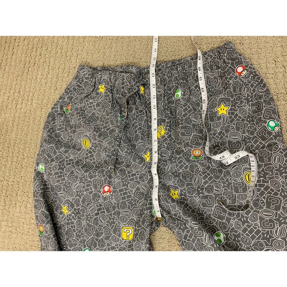 Pottery Barn Teen Super Mario Glow-in-the-Dark Novelty Pajama Set Gray Medium - Picture 6 of 12